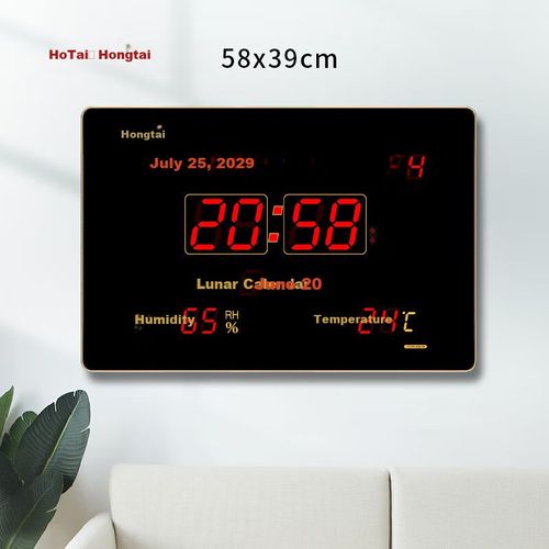 Reloj de pared HoTai LED digital 39.5 cm rojo