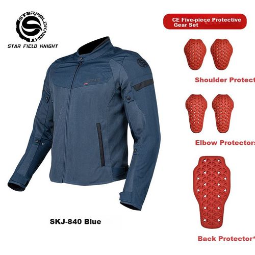 Chamarra moto Star Field Knight talla 5XL Azul