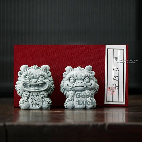 Figuras decorativas BW piedra arenisca Qing set regalo