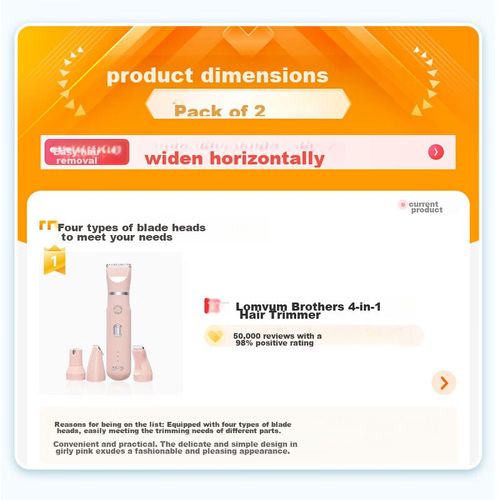 Máquina para cortar pelo L&W BROS. eléctrica recargable 4 en 1 rosa