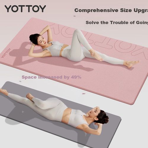 Tapete de yoga Yottoy antideslizante 90x185 cm azul marino