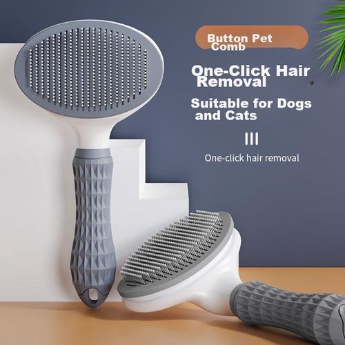 Peine HuanChongWang para perros y gatos 18.5 cm gris