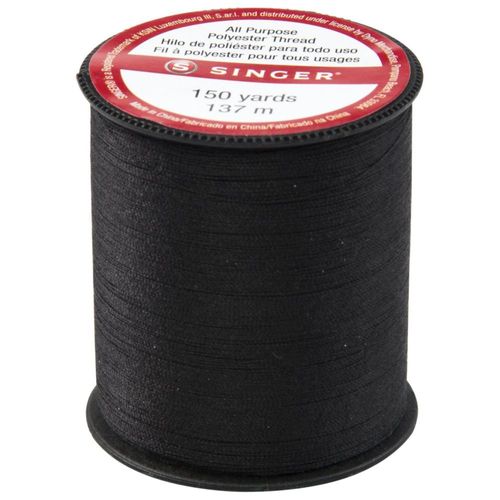 Thread Singer 60110 poliéster multiusos 150 yardas negro