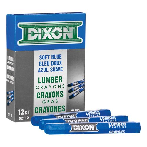 Crayones para marcar madera Dixon Industrial azul suave paquete de 12