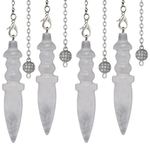 Péndulo luz cuarzo natural MXAHH-004 ElarisClearQuartz Péndulo poder del cuarzo