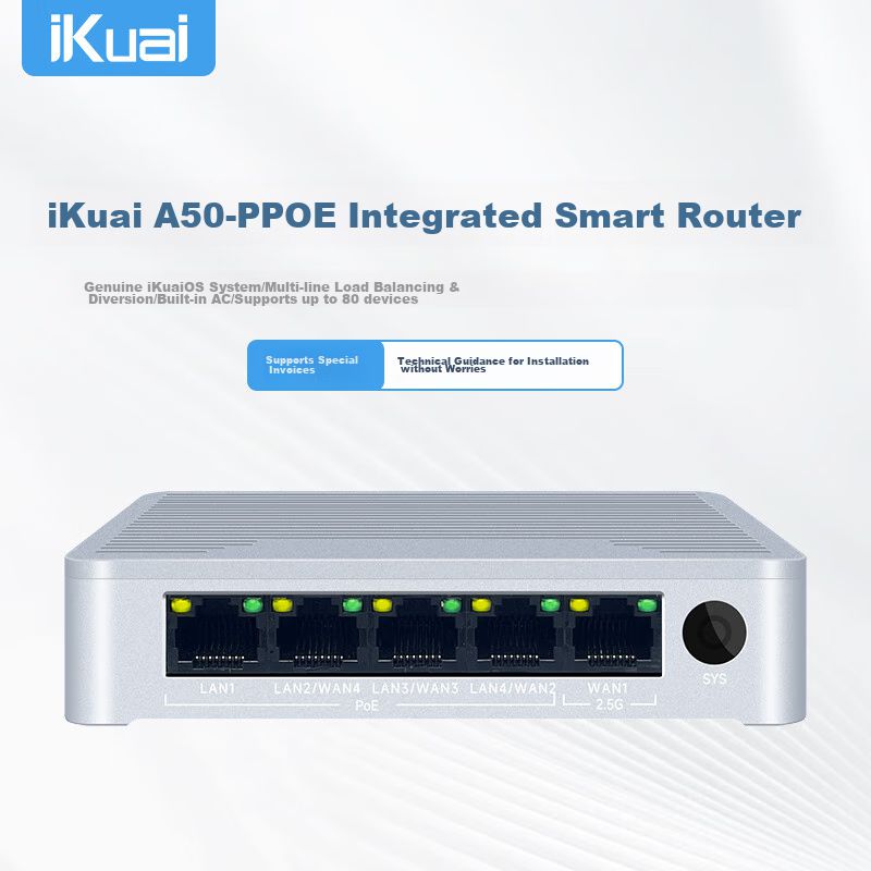 Router Empresarial iKuai A50-P PoE Multi-WAN Multi-LAN 2.5G