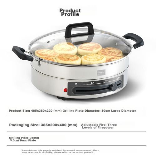 Plancha Eléctrica Liven DJG-J3265 3.73L Acero Inoxidable 1500W