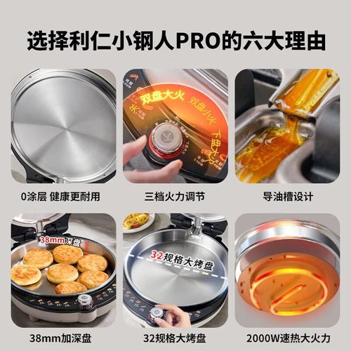 Plancha Eléctrica Pro Liven LR-XGR3297 2000W Acero Inoxidable 38mm