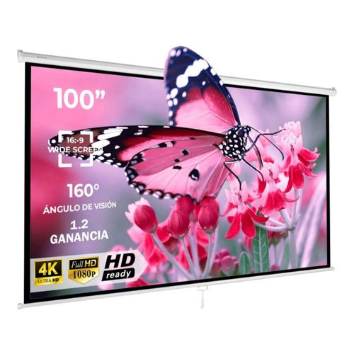 Pantalla Proyector Manual 100 pulg Blackout 16:9 Quick Release