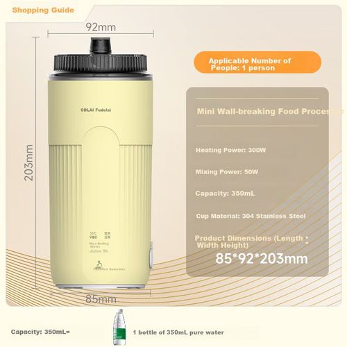 Licuadora FDLAI ZT-PD006 350mL 300W Acero Inoxidable