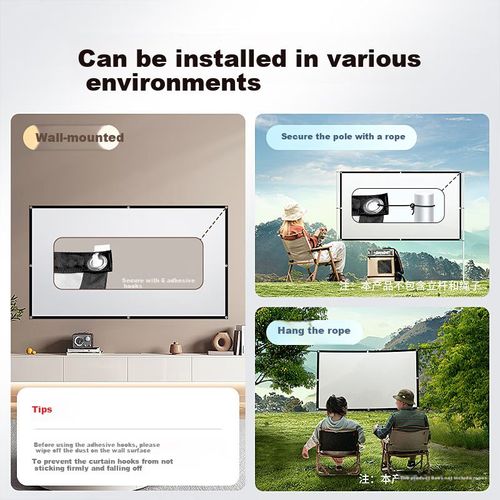 Pantalla proyector HONGYING 100 pulgadas tipo grueso montaje pared