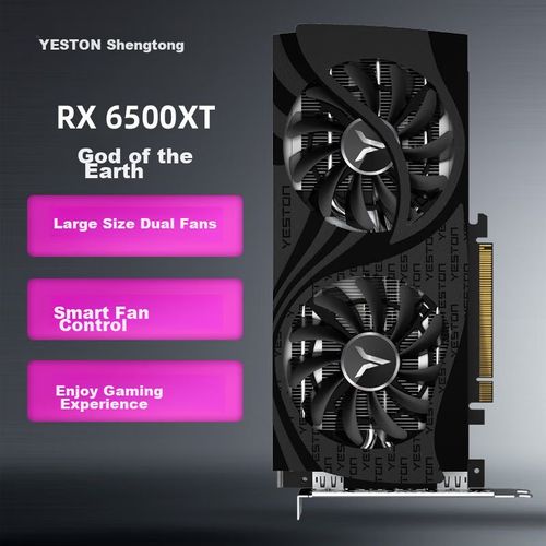 Tarjeta de video yeston radeon rx 6500 xt 4gb gddr6
