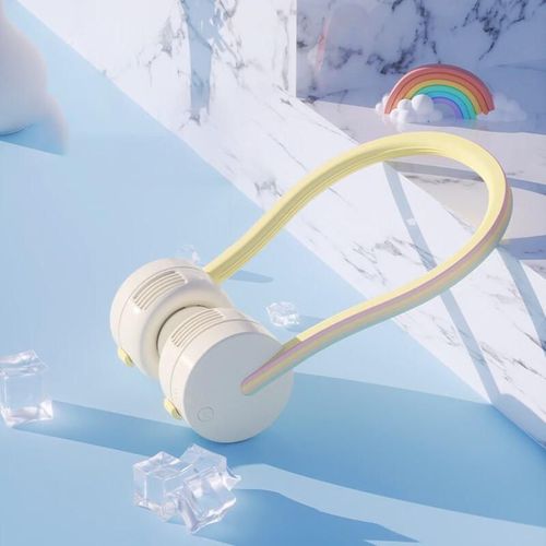 Ventilador SOLOVE F7 portátil USB para colgar en cuello arcoíris