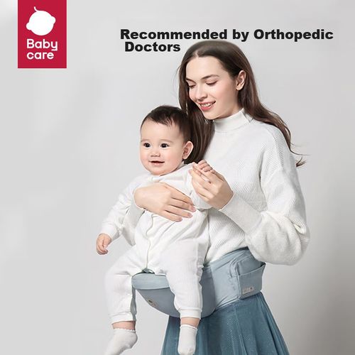 Banco de cadera Babycare algodón azul higo