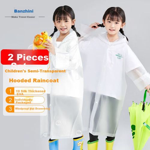 Impermeable desechable Banzheni grueso para niños