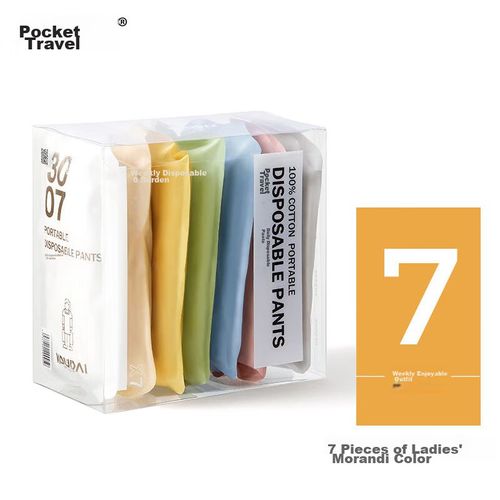 Boxers de algodón desechables para mujer paquete 7 colores mixtos XL