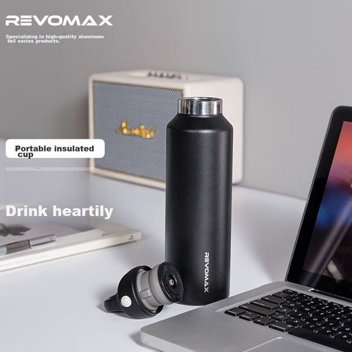 VASO TÉRMICO REVOMAX 592 ML ACERO INOXIDABLE NEGRO