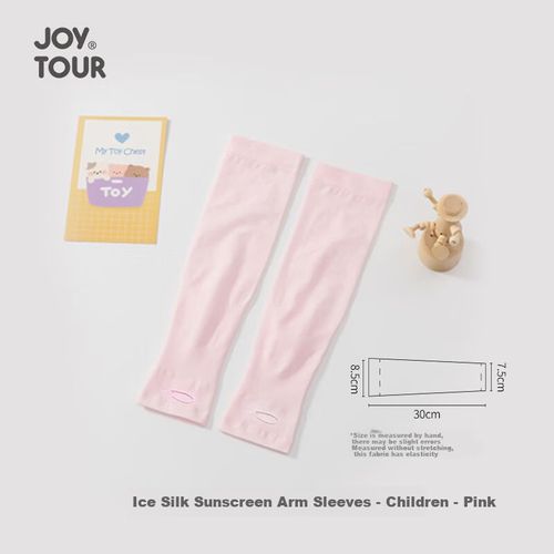 Mangas JOYTOUR protección solar seda fría Rosa niños