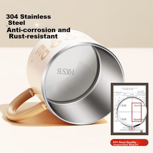 Taza térmica Maxcook 430 ml acero inoxidable 304 con tapa y cuchara