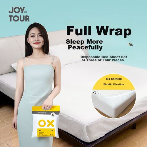Juego de sábanas JOYTOUR desechable con elástico tela no tejida para cama doble