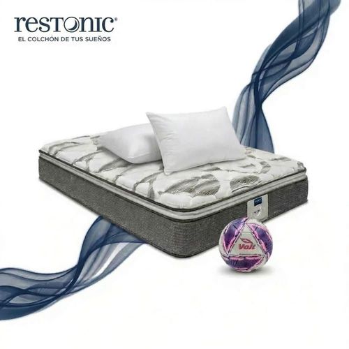 Colchón Individual Restonic Confort Ortopédico + 2 Almohadas + Balón Voit