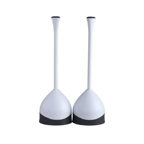 Set de desatascadores para inodoro Clorox con Hideaway Caddy White x2