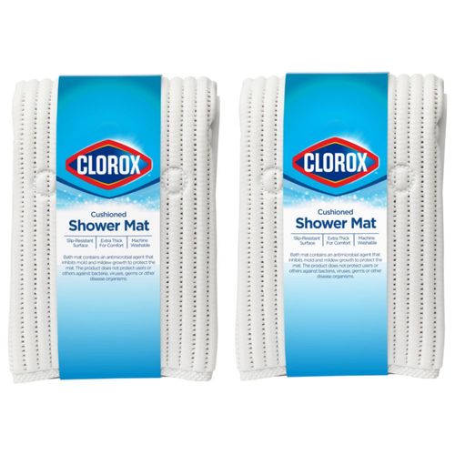 Alfombrilla de ducha Clorox Cushioned Duck Brand 21 x 21 cm color blanco paquete de 2