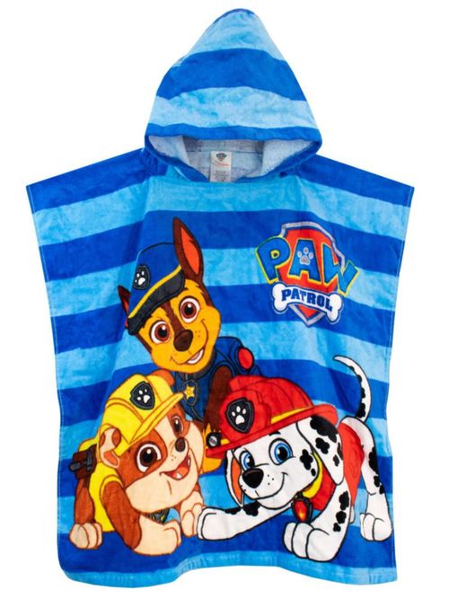 Poncho con capucha de La Patrulla Canina para niños talla única