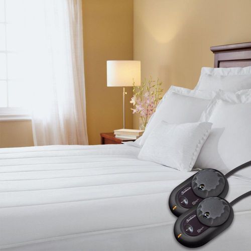 Funda de colchón con calefacción Sunbeam acolchada 10 ajustes de calor tamaño king