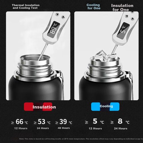 TERMO MIXIAOSHU 316 ACERO INOXIDABLE NEGRO