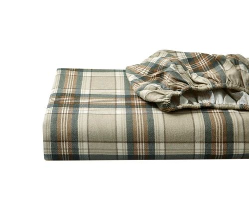 Juego de sábanas Eddie Bauer de franela de algodón cálido y transpirable Queen