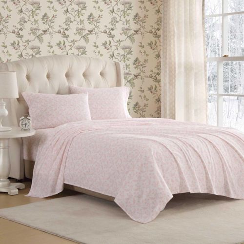 Sábanas de Franela Laura Ashley Tamaño Full Antoinette Rosa