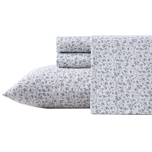 Juego de Sábanas King Size Laura Ashley Bramble Vine Verde Algodón