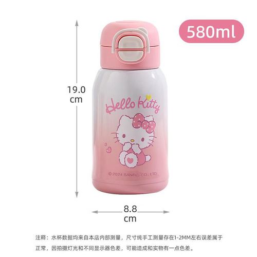 BOTELLA SANRIO HELLO KITTY 580 ML ACERO INOXIDABLE ROSA