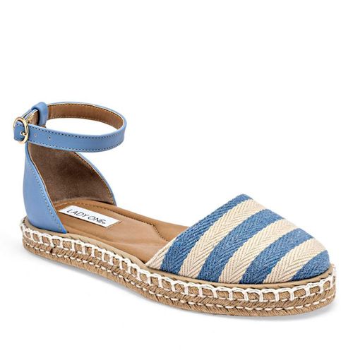 Lady One alpargata para mujer azul beige cod 140484-E