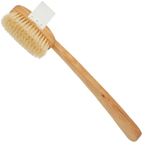 Cepillo de Baño Kent FD3 Exfoliador Corporal de Madera de Haya con Cerdas Blancas