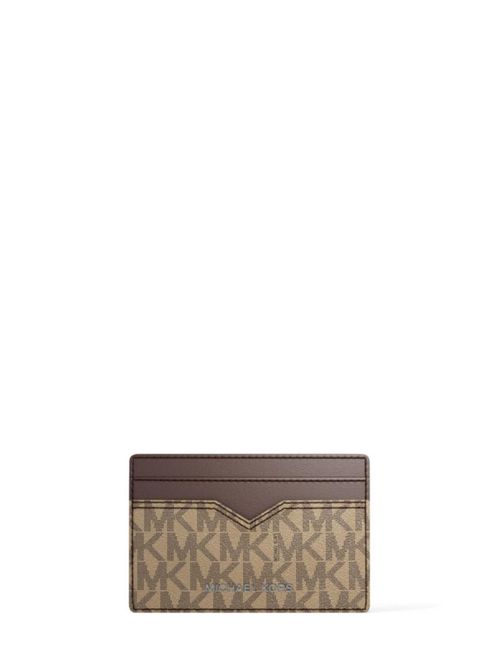 Tarjetero Michael Kors Hudson Notched Husk Signature