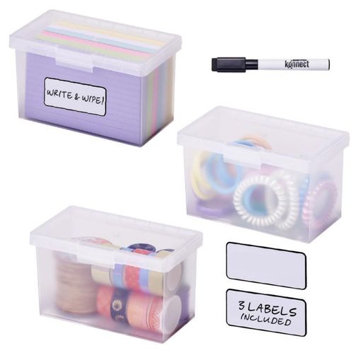 Contenedores de almacenamiento Bostitch Konnect Nest con tapas paquete de 3