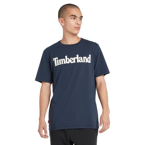 Playera de algodón orgánico para Hombre con logotipo lineal