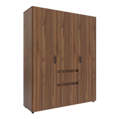 Ropero Maderkit Mary 160 cm 4 Puertas 1 Cajón 2 Tubos Color Gales Wengue