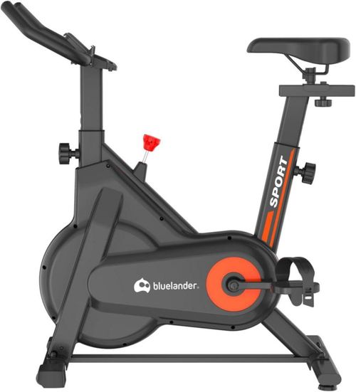 Bicicleta Estática de Ejercicio Blulander con Resistencia Ajustable y Volante de 4 kg, Soporta hasta 100 kg, Volante de Inercia, Resistencia Ajustable