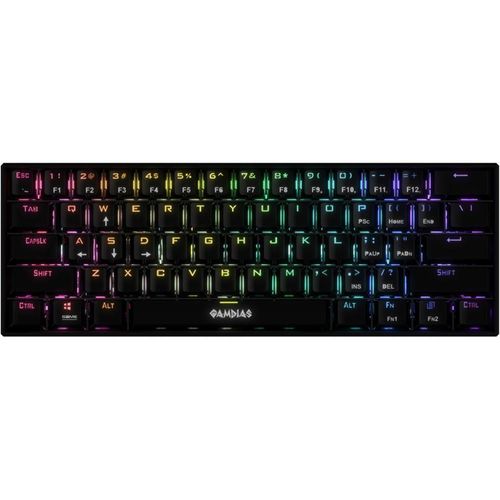 Teclado gamer mecanico gamdias hermes e3 rgb switch blue