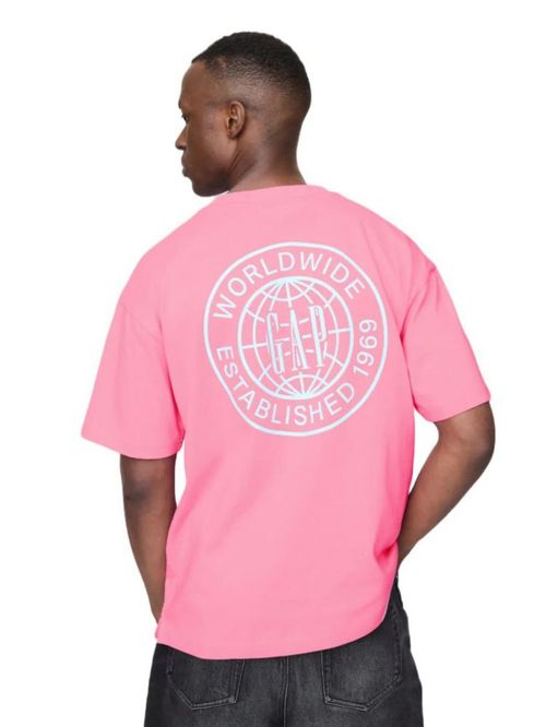 Camiseta GAP Worldwide Novelty Logo French Rose para hombre