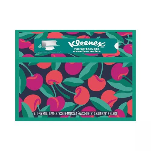 Toallas de mano desechables Kleenex 60 hojas blancas 1 capa