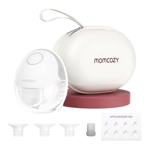 Momcozy M6 Extractor de Leche Manos Libres, controlado por aplicación - 3 Modos y 9 Niveles de succión - Una unidad - Gris