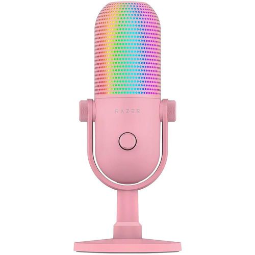 Microfono gamer razer seiren v3 chroma rgb 20–20000hz rosa