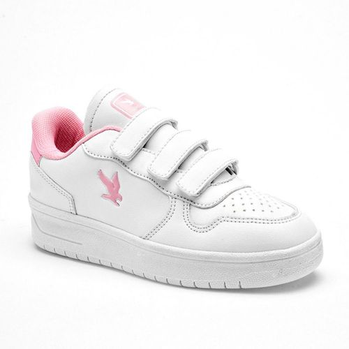 American Fire tenis escolar para niña blanco rosa cod 140203-D