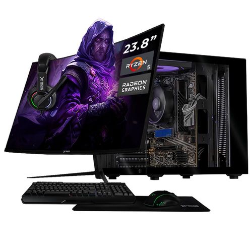 Xtreme pc radeon vega ryzen 5 16gb ssd 500gb monitor 23.8 bk