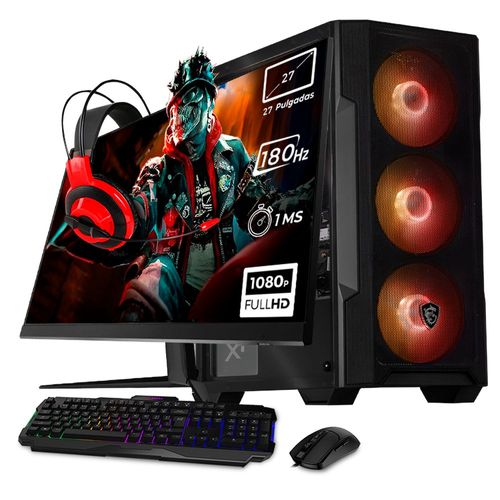 Xtreme pc rx 7600 ryzen 7 16gb ssd 1tb monitor 27 wifi black