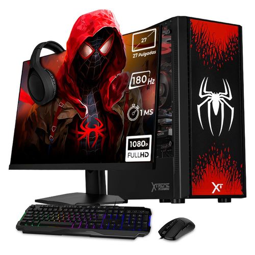 Xtreme pc rx 7600 ryzen 7 16gb ssd 1tb monitor 27 spider-man
